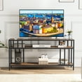 thumbnail image 6 of 58'' TV Stand for TV up to 65 Inches, Entertainment Center with Open Storage Shelves, TV Media Console Table with Quadruple-Tube Support for Living Room, Bedroom, 6 of 6