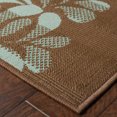thumbnail image 3 of HomeRoots 507240 9 x 13 ft. Brown Floral Stain Resistant Indoor & Outdoor Rectangle Area Rug, 3 of 5