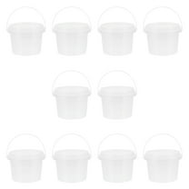 Qijita 10PCS Transparent Mini Storage Bucket Storage Bucket Candy Bucket with Lid
