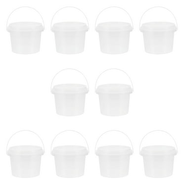 Qijita 10PCS Transparent Mini Storage Bucket Storage Bucket Candy Bucket with Lid