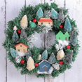 thumbnail image 5 of Christma Decorations - Christmas Wreaths For Front Door-xmas Village Wreath - Holiday Decor For Hom, 5 of 5