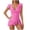 Hot Pink, variant on Enjoytime Tummy Control Swimsuits for Women V Neck Front Cross Ruffle Swim Dress Ruched Tie Knot Swimwear Womens One Piece Swimsuits Monokini