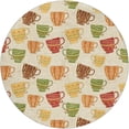 thumbnail image 2 of Addison Rugs Dream Shag Premium Machine Washable Transitional Tea Cups Multi Round Rug, 8' x 8', 2 of 8