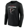 thumbnail image 2 of Men's Black Atlanta Falcons Logo Team Lockup Long Sleeve T-Shirt, 2 of 3