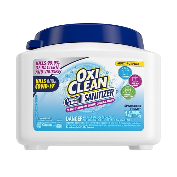 OxiClean Laundry & Home Sanitizer for Laundry, Kitchen, Bath, Carpet & Upholstery, 2.5 Lbs