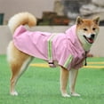 thumbnail image 4 of 2024 Explosion Large Dog Raincoat Poncho with Reflective Strip Leashable Outdoor Rain Rush Coat Windproof Hooded Dog Raincoat (Pink,4XL (24-32.5KG)), 4 of 7
