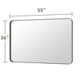 thumbnail image 3 of VIPLOOK Framed Wall Mounted Bathroom Vanity Mirror 55" * 36" - Brushed Bronze, 3 of 11