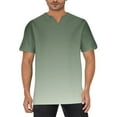 thumbnail image 2 of IYTR Mens Beach Shirts Summer Fashion Gradient Color Short Sleeve T Shirts Casual Pullover V Neck Tee Shirts Loose Sports Fitness Shirts Multicolor XXXXXL, 2 of 5