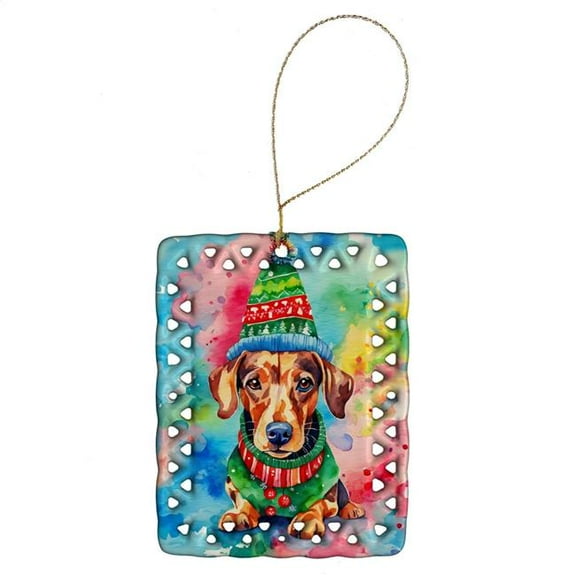 Carolines Treasures DAC3434CO2 3.4 x 2.6 in. Dachshund Christmas Porcelain Ornament