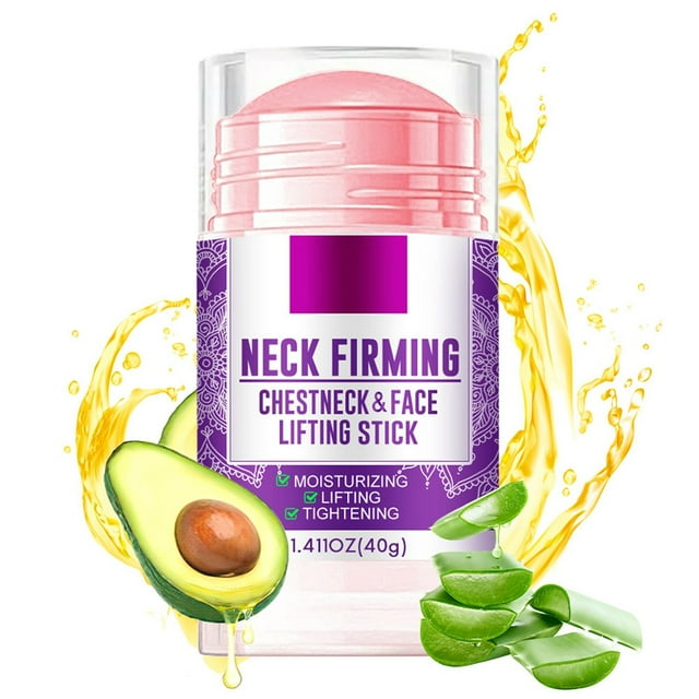 WIFKLSIIPG Bâton Applicateur Raffermissant Lift du Cou Réduit les Ridules du Cou Soulève et Raffermit le Cou Illumine la Peau Format Voyage