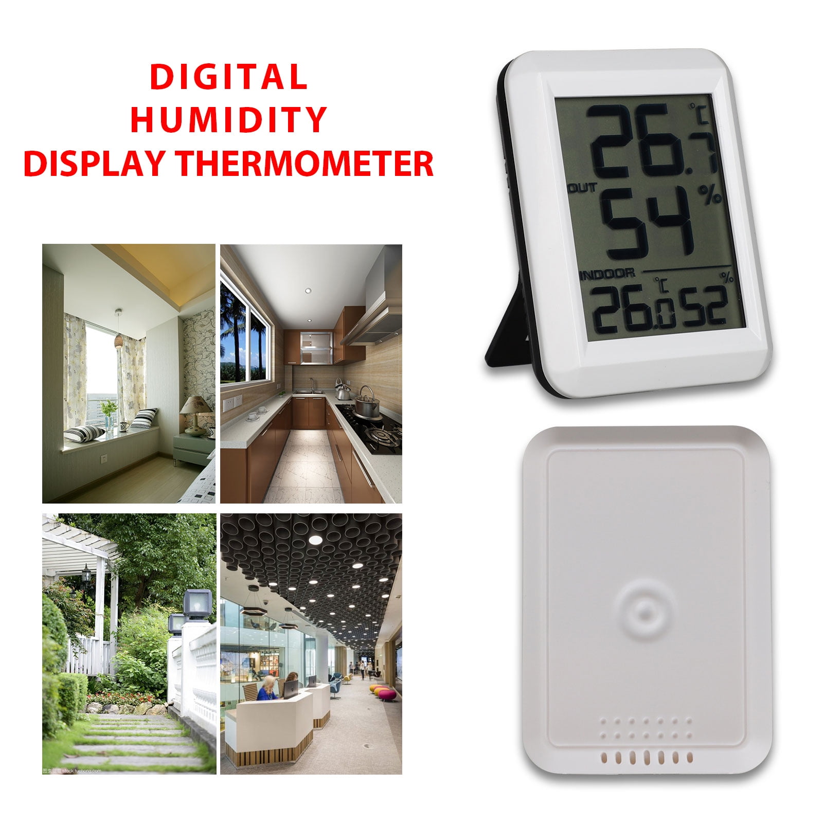 Garden Thermometer Greenhouse Outdo Indoor Hang Temperature Celsius Fahrenheit