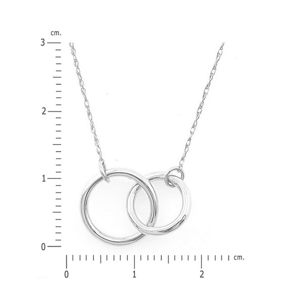 ONLINE 14K White Gold Double Circle Necklace