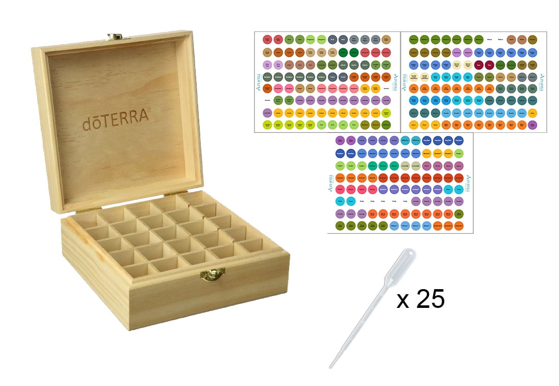 Doterra Wooden Essential Oil Box With Labels And 25 Pipettes Doterra Wooden Essential Oil Box With Labels And 25 Pipettes Com