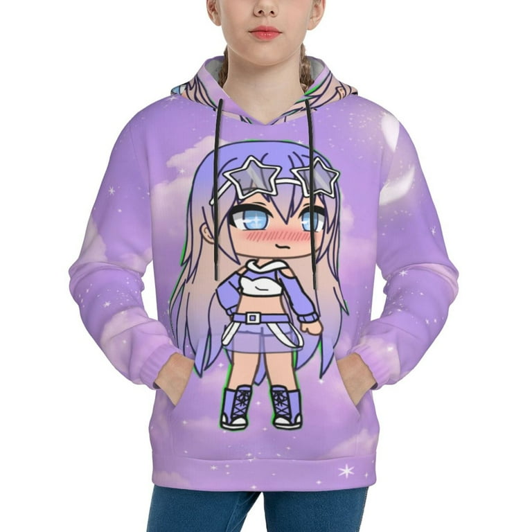 Unisex 3D Printed Galaxy Gacha Life Hoodie Fashion Novelty Pullover Hoodie Sweatshirt Kids Boys Girls With Pockets Small Walmart