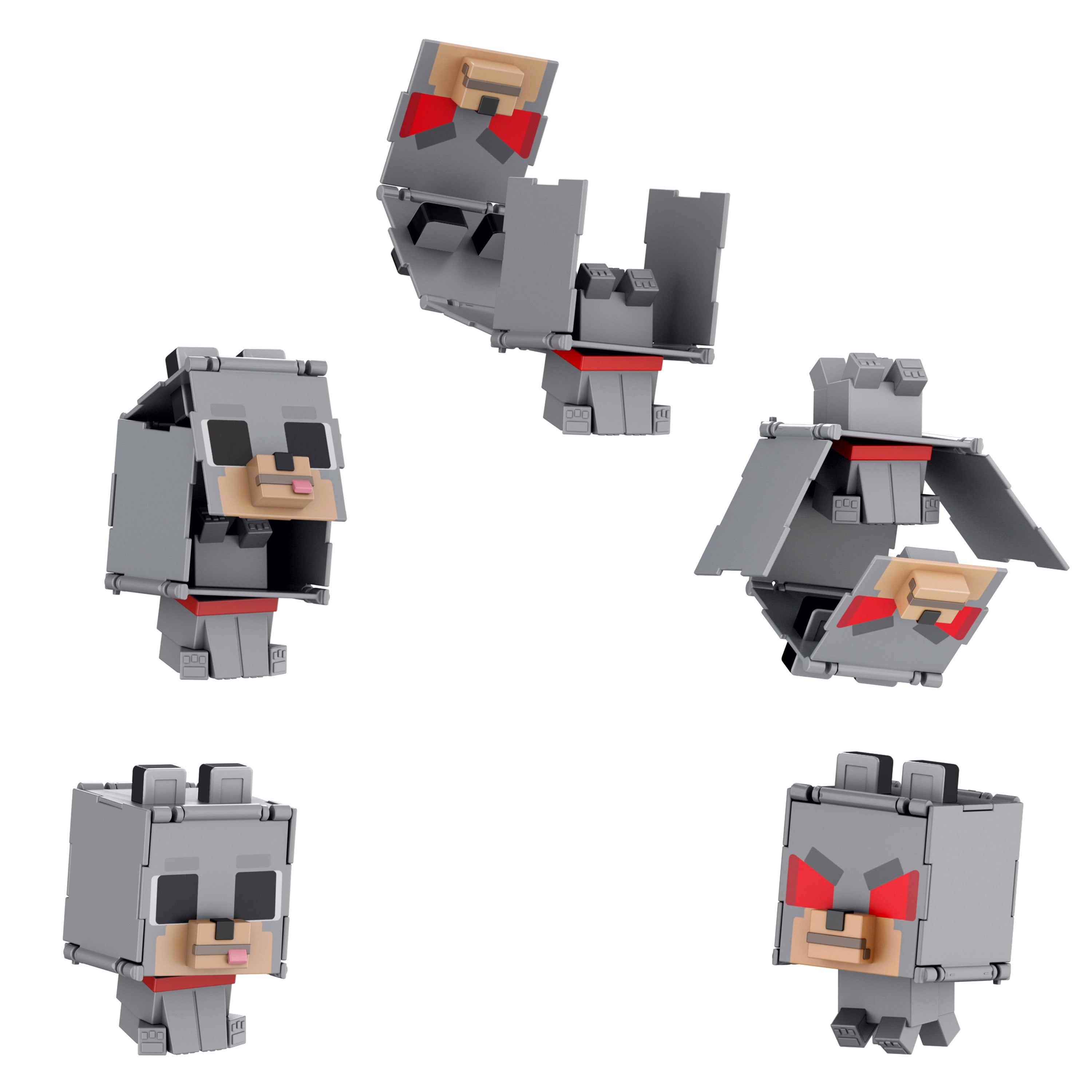 Minecraft Flippin’ Figs Figures Collection, 2-in-1 Fidget Play, 3.75-inch Scale (Characters May Vary)