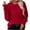 Red, variant on Amidoa Red Sweater Tops for Women Long Sleeve Pullover Cable Knit Solid Fall Loose Sweaters Womens Cardigan Sweaters L