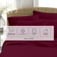 thumbnail image 7 of Kotton Culture Bed Sheets 4 Piece 100% Egyptian Cotton 600 Thread Count Soft Crisp Cooling Cotton Luxury Hotel Sheets Thick with 16" Inch Deep Pocket Snug Fit Sateen Weave(Burgundy,California King), 7 of 7