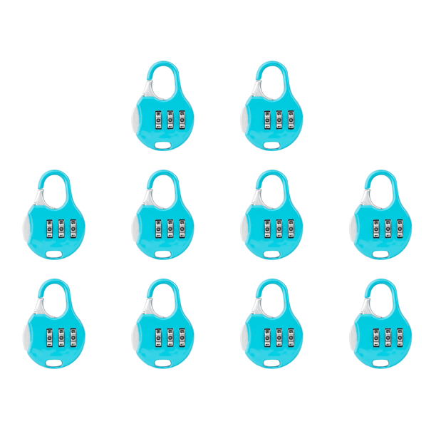 Cerradura Antirrobo para Mochila Escolar Con Contraseña Combinación 3 Dígitos () Azul