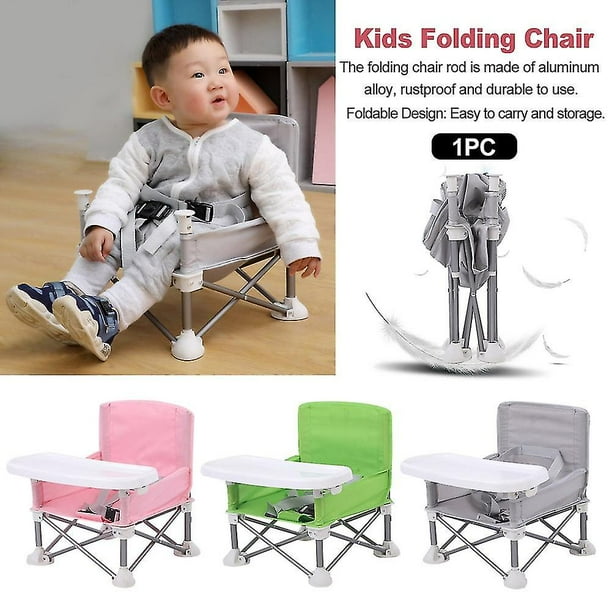 Children Dining Chair With Tray Portable Foldable Booster Seat