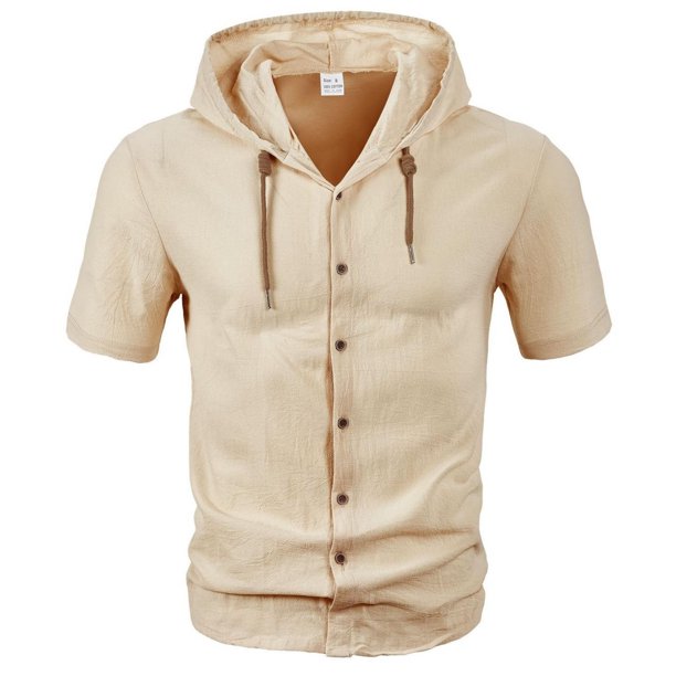 pstuiky camisetas de hombre, Blusa de manga corta con cuello vuelto, transpirable, con botones y color liso para hombre ropa de hombre s