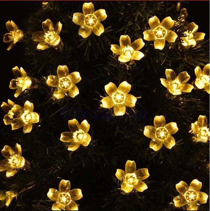 10899円 【保証書付】 送料無料 Cherry Flower Outdoor Solar String Lights 23FT 7M 50LEDS Fairy Blossom Chr