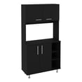 thumbnail image 2 of Black Pantry Storage Cabinet With Four Legs, Three Shelves & Office Use 95 Kit Double Door For Kitchen Solution, 2 of 3