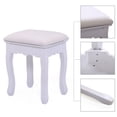 thumbnail image 4 of Canddidliike Vanity Set, Dressing Table with 3 Folding Mirror & Cushioned Makeup Vanity Stool & 4 Drawers - White, 4 of 10