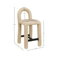 thumbnail image 3 of Meridian Furniture Amari Tan Vegan Leather Stool, 3 of 9