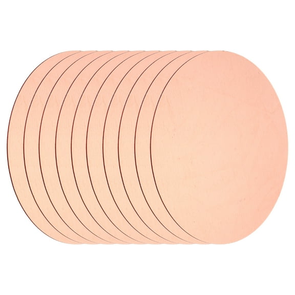 Uxcell 10 Pcs Round Copper Plate, 60mm (2.36") Dia Pure Copper Sheets, 0.5mm T2 Pure Copper Plates for Crafts, DIY, Electrical Repairs, Industrial Use