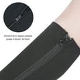 thumbnail image 4 of Elastic 1Pair Stretch Socks, Zipper Mid-Calf Length Sock, Professional Running For Sports Black S/M, 4 of 8