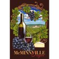 thumbnail image 2 of McMinnville, Oregon, Pinot Noir, Contour (100% Cotton Canvas Travel Accessory Go Bag), 2 of 2