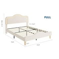 thumbnail image 3 of Yiwa Kids Velvet Bed Frame with LED Lights, Adjustable LED Headboard & Footboard Princess Platform, Wood Slats Support, No Box Spring Needed, 3 of 9