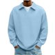 thumbnail image 2 of Ceisia Men's Spring Casual Solid Color Round Neck Long Sleeve Shirt - Comfortable Daily Outdoor Wear Gift, 2 of 8