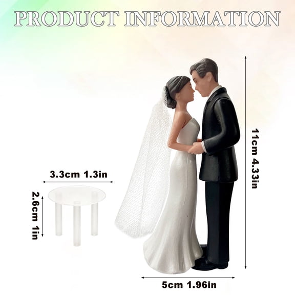 Xyadri Wedding Cake Topper Bride and Groom Figurine Set for Engagement Bridal Shower