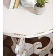 thumbnail image 4 of Powell Renck Round Indoor End Table, 28" Tall, Distressed White, 4 of 8