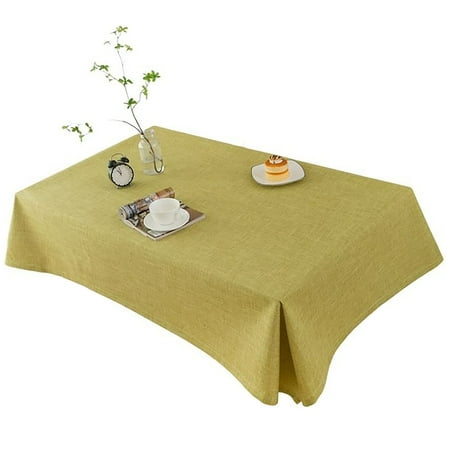 

Rectangular Tablecloth Cotton Linen Solid Color Tablecloth Washable No Fade Anti-slip Wrinkle Free Table Cover For Conference Banquet Party Picnic -T-140*220cm
