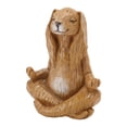 thumbnail image 2 of Escultura de conejo meditando de resina, linda estatua de conejo con gesto de yoga para sala de estar, oficina y jardín., 2 of 14