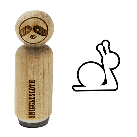 Snail Slow Outline Rubber Stamp for Scrapbooking Crafting Stamping - Medium 1 Inch