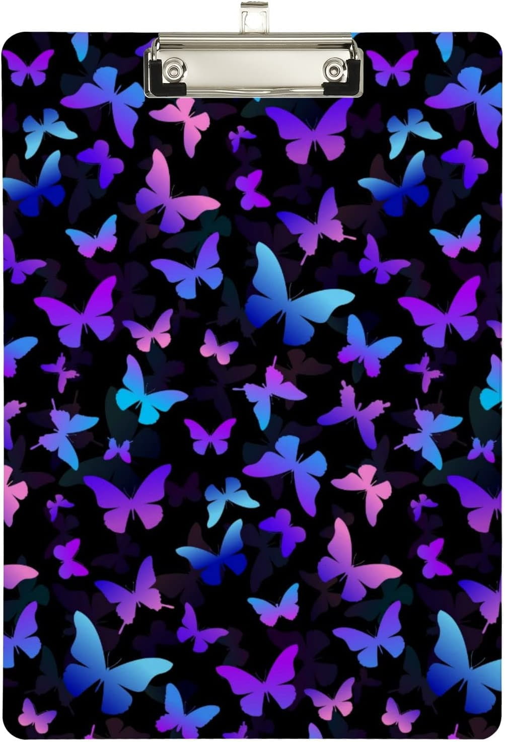 FMSHPON Butterfly Pattern Clipboard Hardboard Wood Nursing Clip Board