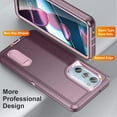thumbnail image 6 of for Moto Edge Plus 2022 Case Moto Edge 30 Pro Case with Kickstand Case 3-Layer Military Grade Protective Case Cover Silicone Shockproof for Motorola Moto Edge Plus+ 2022 Phone Case (Purple+Pink), 6 of 17