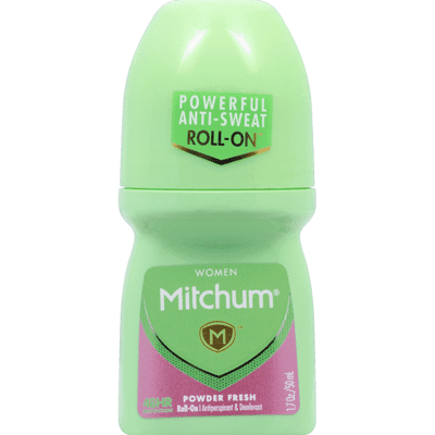 Mitchum Women Invisible Roll-On, Powder Fresh 1.7 oz (Pack of 4)