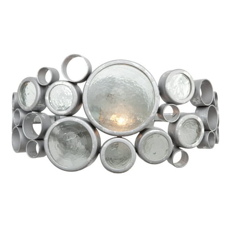 Contemporary Varaluz Fascination Collection Varaluz - Fascination - 1 Light Vanity - Nevada Finish with Clear Recycled Bottle Glass ()