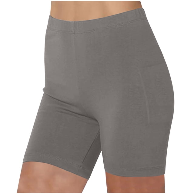Womens High Waisted Biker Shorts 3" Workout Running Gym Yoga Shorts with Pockets