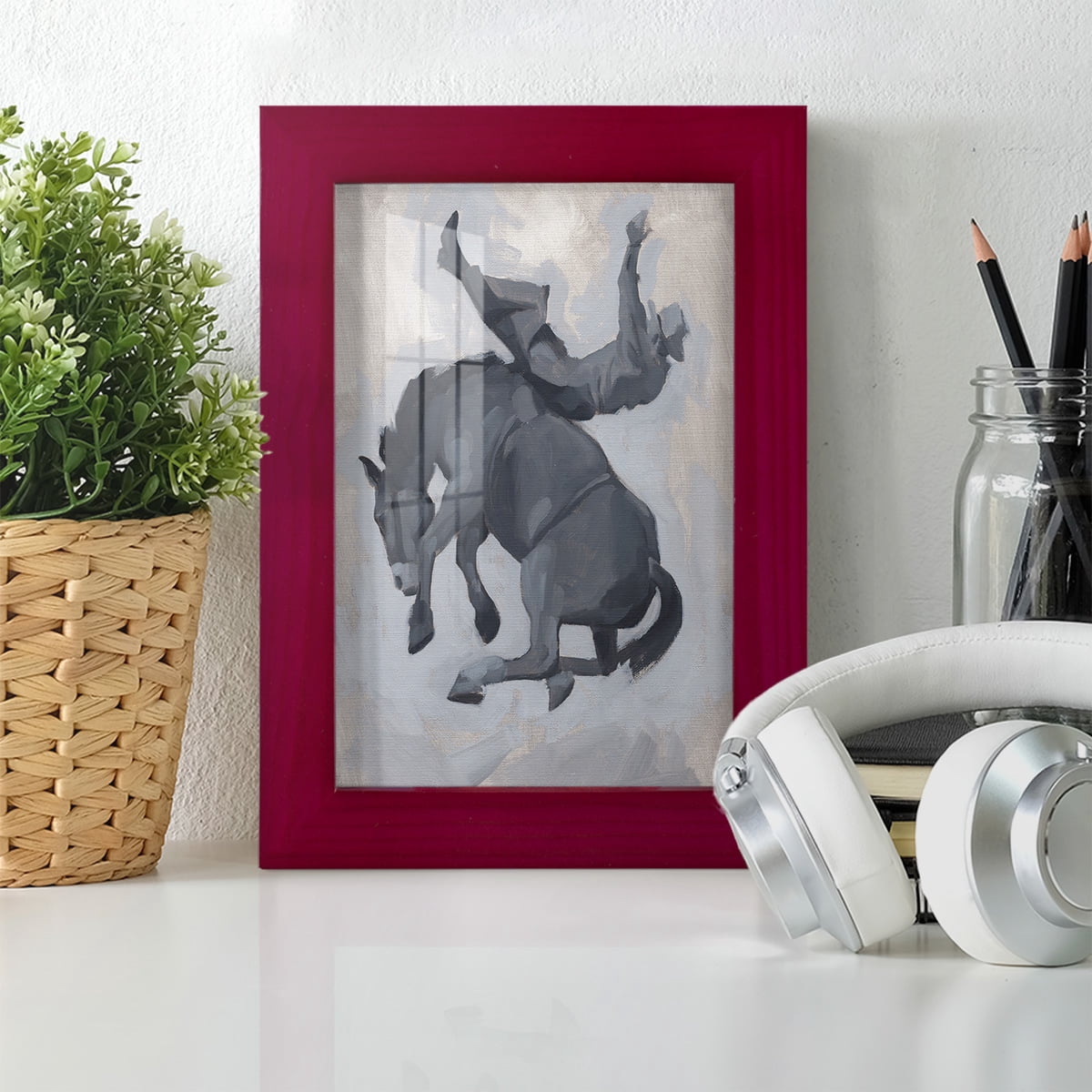 Getting Pitched II - Framed Print w/glass - Cherry Red