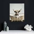 thumbnail image 5 of Acheng Bathroom Wall Art Animal Prints Bathroom Decor Canvas Posters Funny Photos Pictures Bathroom Artwork Wall Cute Yak,Crane,Deer,Zebra in Bathtub Wall Decor for Bathroom picture 1, 5 of 5