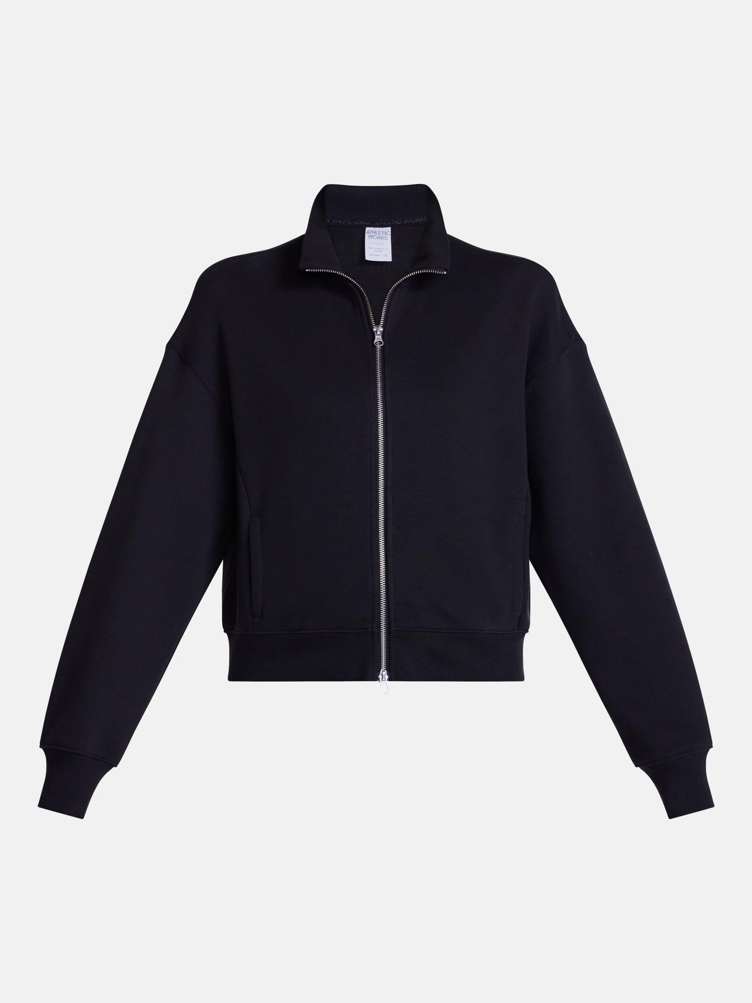 Athletic Works Women's Cropped Fleece Bomber Jacket with Long Sleeves, Sizes XS-XXL