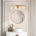 thumbnail image 2 of Uolfin 28 in. Modern Farmhouse Bathroom Vanity Light, 4-Light Contemporary Gold Wall Sconces with Bell Frosted Glass Shades, 2 of 5