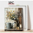 thumbnail image 4 of Rustic Daisy Canvas Wall Art Farmhouse Bathroom Wall Decor Vintage Country Flower Painting Pictures Spring Summer Poster Prints Rustic Decor Artwork for Bedroom Living Room Home Decoration 12X16in, 4 of 9
