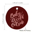thumbnail image 6 of Inkdotpot Real Rose Gold Foil Baby It's Cold Outside Baby Shower Tags Favor Hang Paper Tags 100 Pieces, 6 of 7