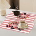 thumbnail image 4 of FYTPOV Linen Placemats, Pink Valentines Placemats for Kitchen and Dining, Valentines Day Decorations, Christmas Placemats for Party Home Decor, Table Decor, 18x12 in, 4 of 6